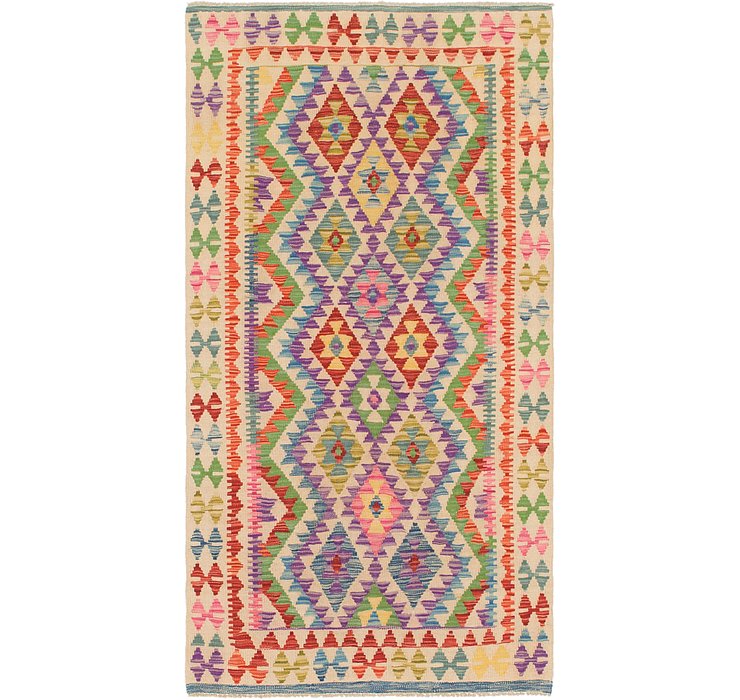 3' 3 x 6' 3 Kilim Maymana Runner Rug