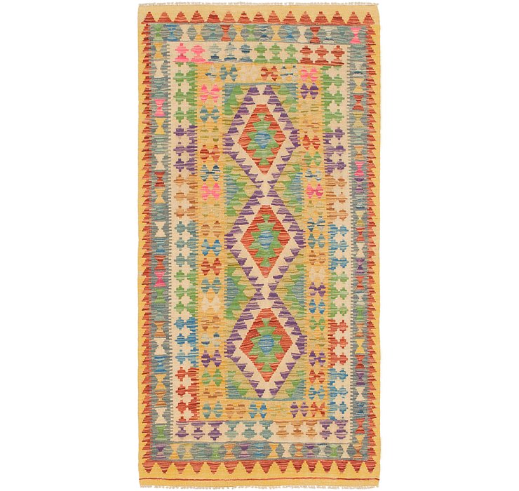 3' 2 x 6' 4 Kilim Maymana Runner Rug