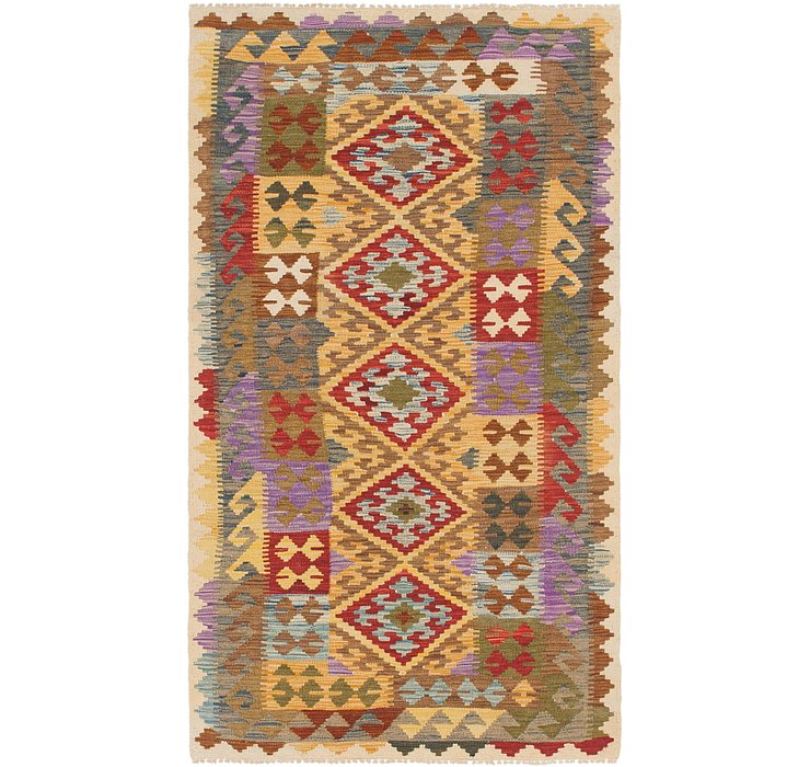 3' 4 x 6' 2 Kilim Maymana Runner Rug