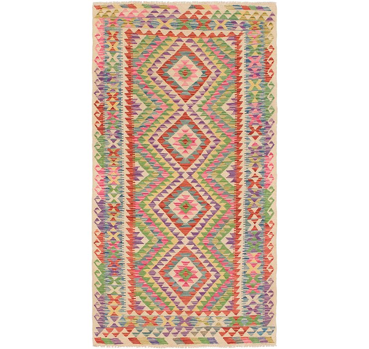 3' 2 x 6' 3 Kilim Maymana Runner Rug