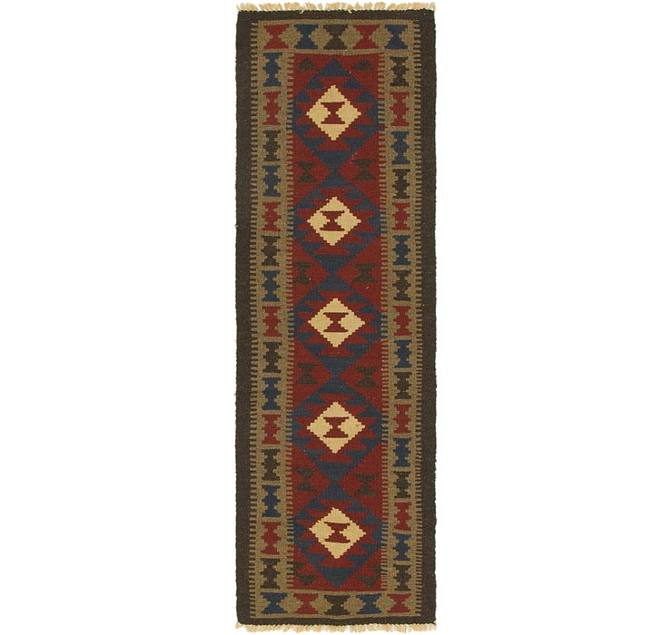 60cm x 195cm Kilim Maymana Runner Rug