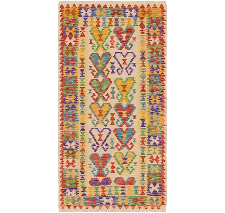 3' 2 x 6' 4 Kilim Maymana Runner Rug