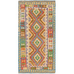 Unique Loom 3' 3 x 6' 6 Kilim Maymana Runner Rug