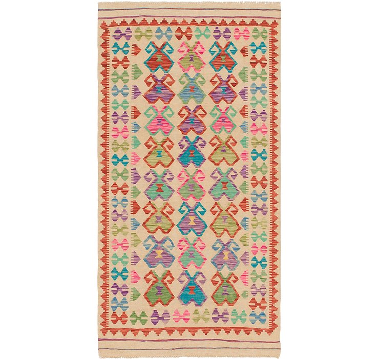3' 4 x 6' 4 Kilim Maymana Runner Rug