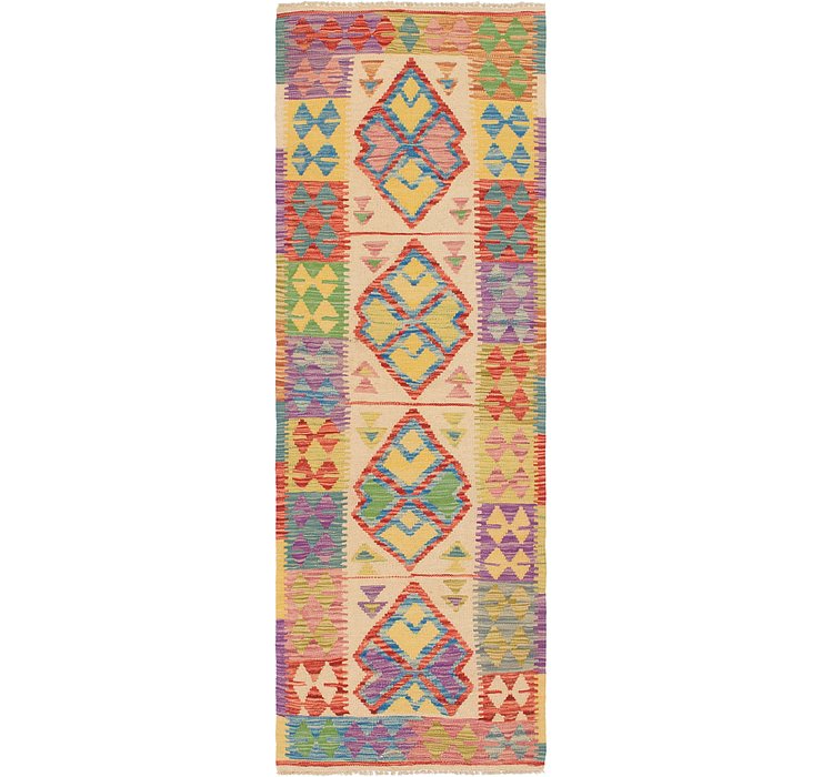 2' 3 x 6' 6 Kilim Maymana Runner Rug