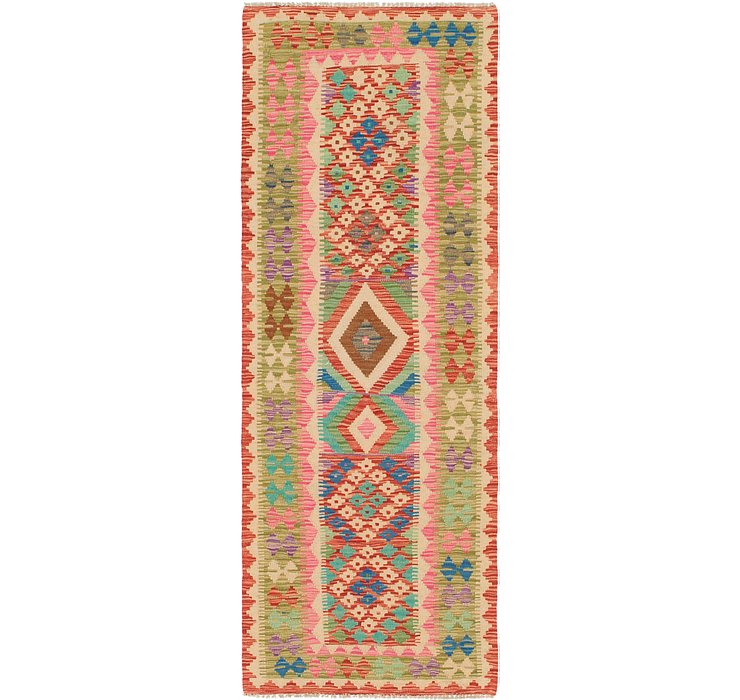 2' 4 x 6' 7 Kilim Maymana Runner Rug