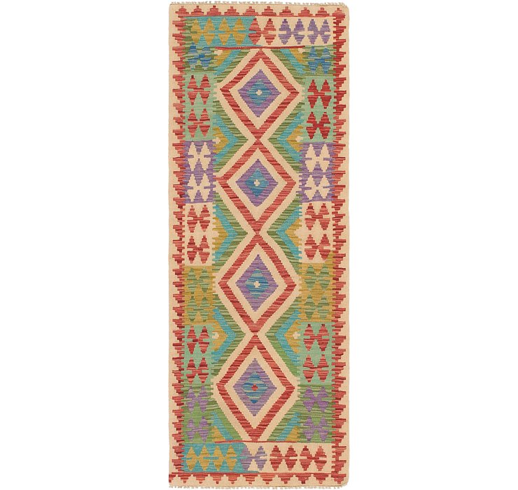 2' 5 x 6' 7 Kilim Maymana Runner Rug
