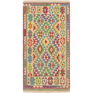 3' 3 x 6' 7 Kilim Maymana Runner Rug