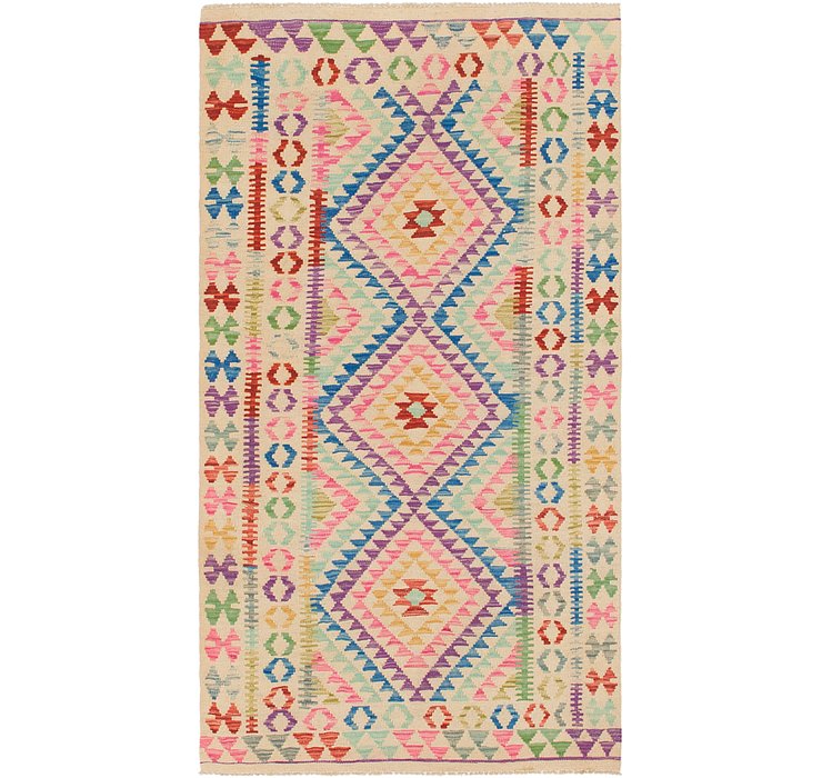 3' 4 x 6' 6 Kilim Maymana Runner Rug
