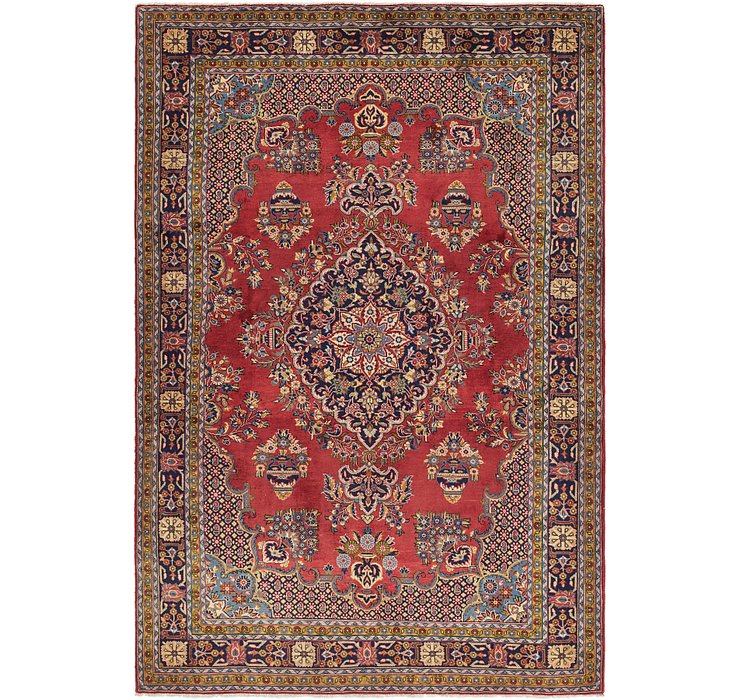 7' x 10' 6 Golpayegan Persian Rug