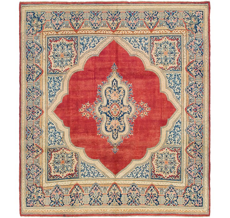 9' 9 x 10' 10 Kerman Persian Square Rug