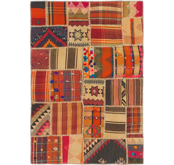 3' 5 x 4' 10 Kilim Patchwork Rug