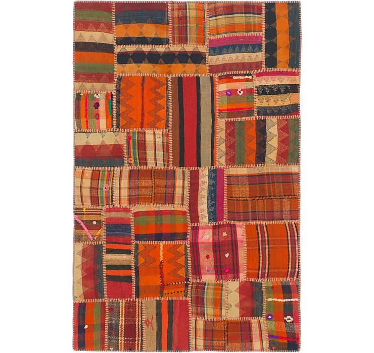 4' x 6' Kilim Patchwork Rug