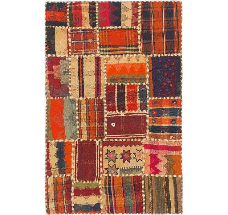 3' 2 x 5' Kilim Patchwork Rug