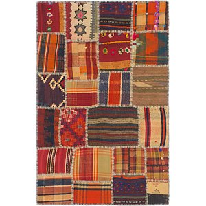 Unique Loom 3' 3 x 5' Kilim Patchwork Rug