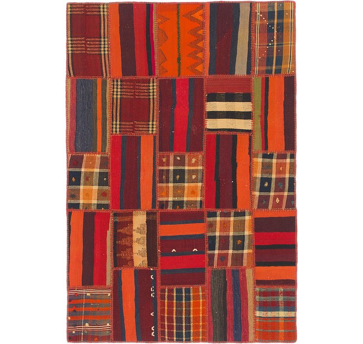4' x 5' 10 Kilim Patchwork Rug