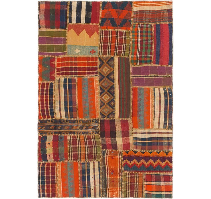 4' 2 x 6' Kilim Patchwork Rug