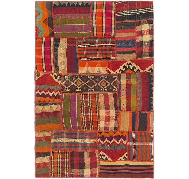 4' x 6' Kilim Patchwork Rug