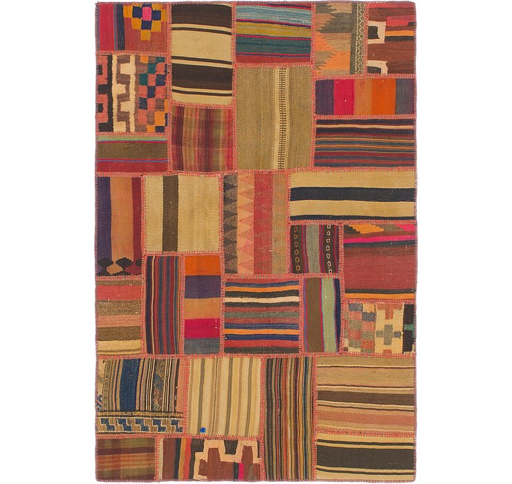 4' x 6' Kilim Patchwork Rug