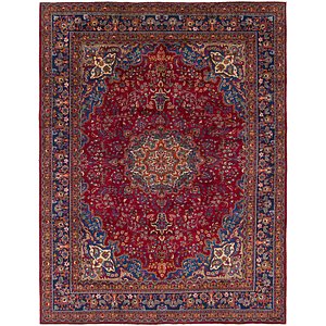 HandKnotted 9' 8 x 13' Mashad Persian Rug