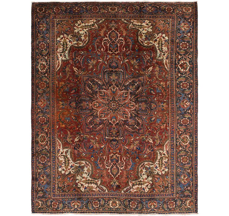 9' 9 x 12' 2 Heriz Persian Rug