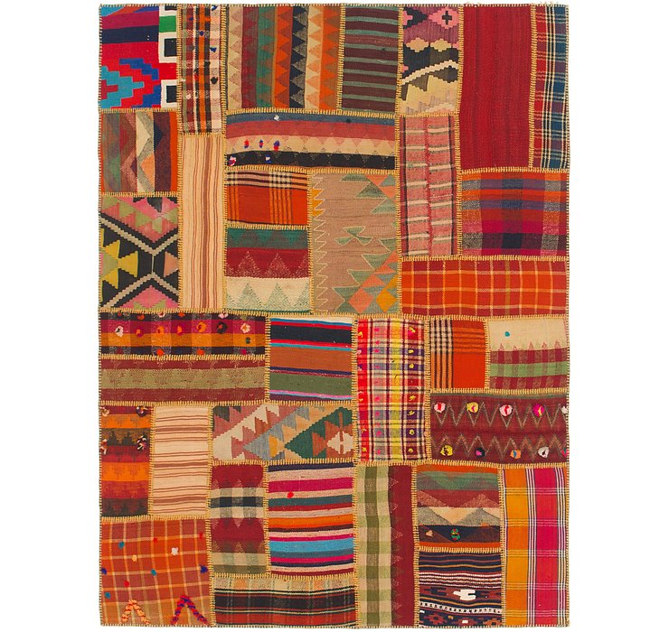 5' 4 x 7' 2 Kilim Patchwork Rug