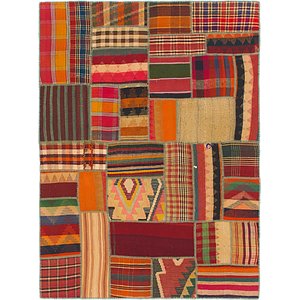 Unique Loom 5' x 6' 10 Kilim Patchwork Rug