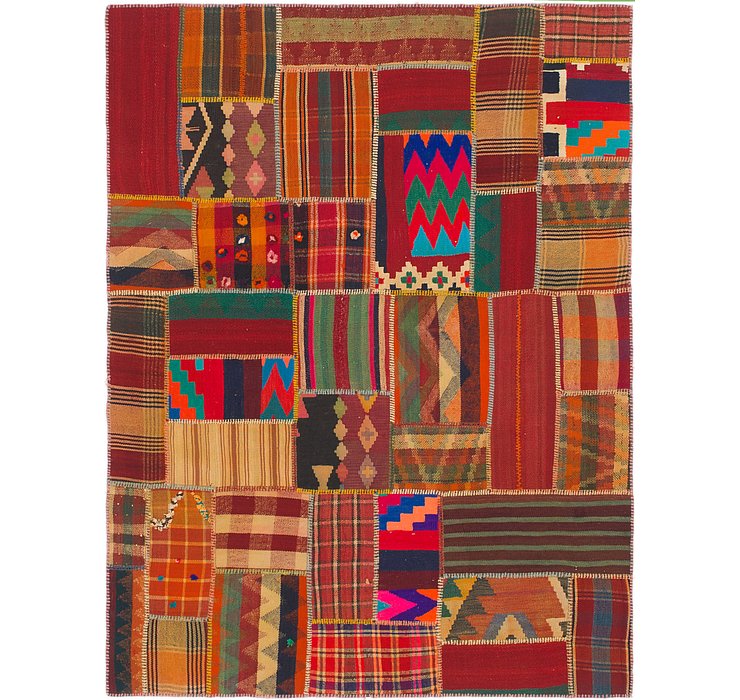 5' 2 x 6' 10 Kilim Patchwork Rug