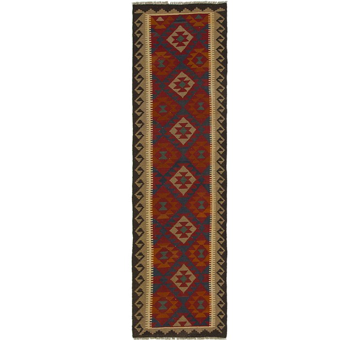 2' 7 x 9' 10 Kilim Maymana Runner Rug