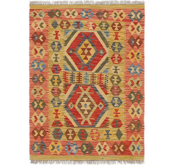 2' 10 x 4' Kilim Maymana Rug