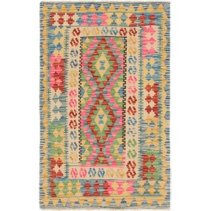 2' 6 x 4' Kilim Maymana Rug