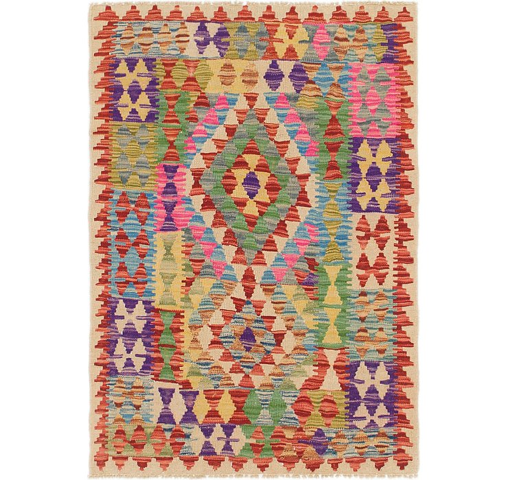2' 10 x 4' Kilim Maymana Rug