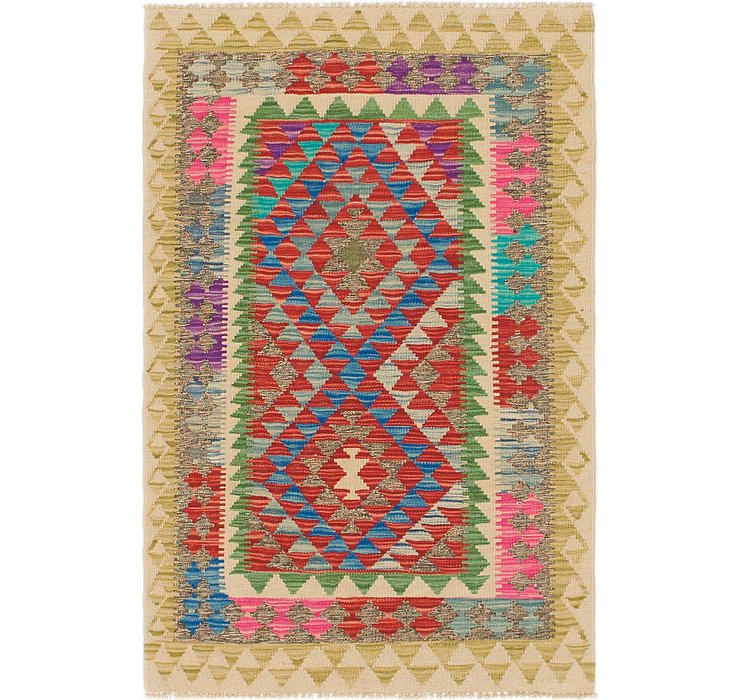 2' 7 x 4' Kilim Maymana Rug
