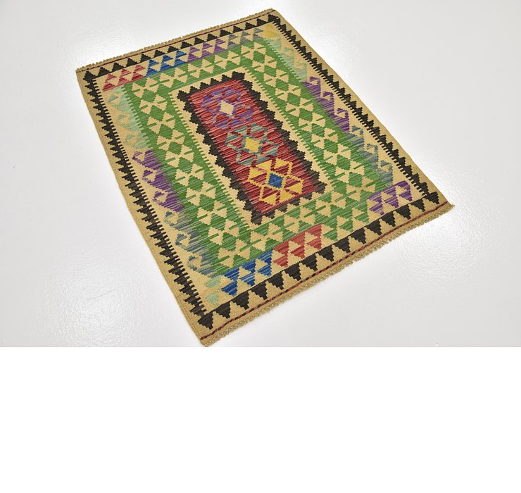 2' 9 x 4' 6 Kilim Maymana Rug