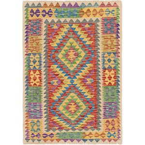 3' x 4' 2 Kilim Maymana Rug