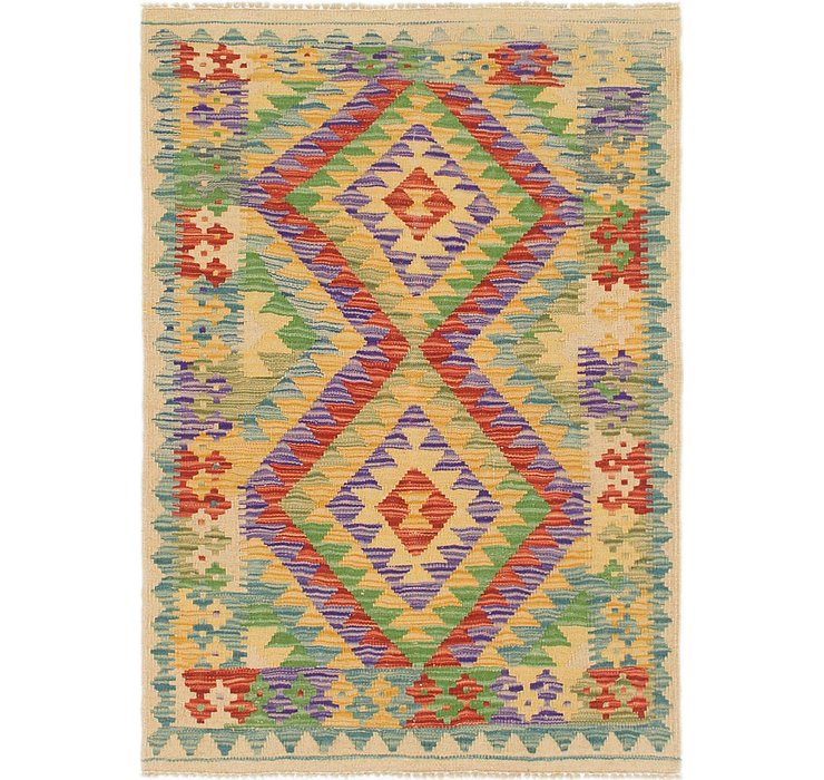 2' 10 x 4' Kilim Maymana Rug
