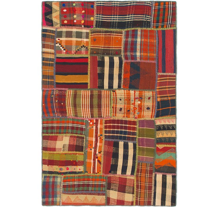 3' 10 x 5' 10 Kilim Patchwork Rug