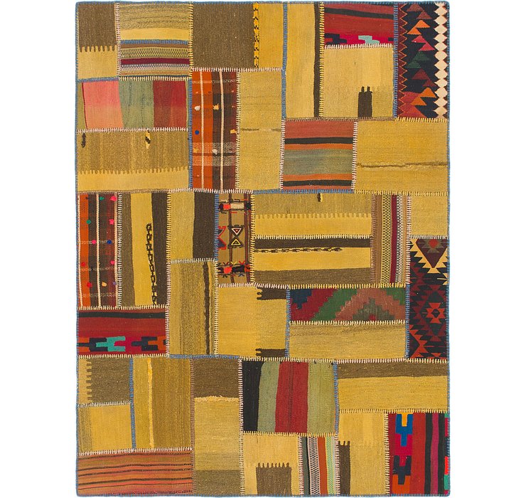 6' 3 x 6' 9 Kilim Patchwork Square ...
