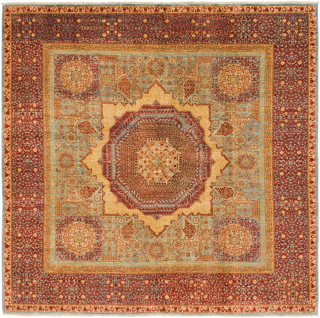 Red Unique Loom 9 8 X 10 Mamluk Ziegler Oriental Square