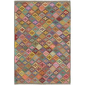 6' 9 x 10' Kilim Maymana Rug
