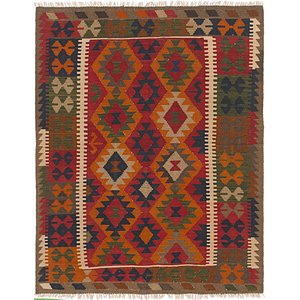 5' x 6' 2 Kilim Maymana Square Rug