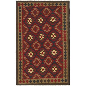 5' 2 x 8' 4 Kilim Maymana Rug