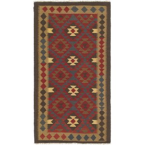 Unique Loom 3' 3 x 6' Kilim Maymana Rug