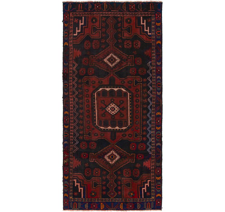 4' x 9' 3 Shiraz Persian Runner Rug