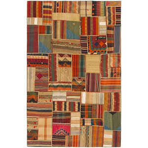 6' 8 x 10' 3 Kilim Patchwork Rug