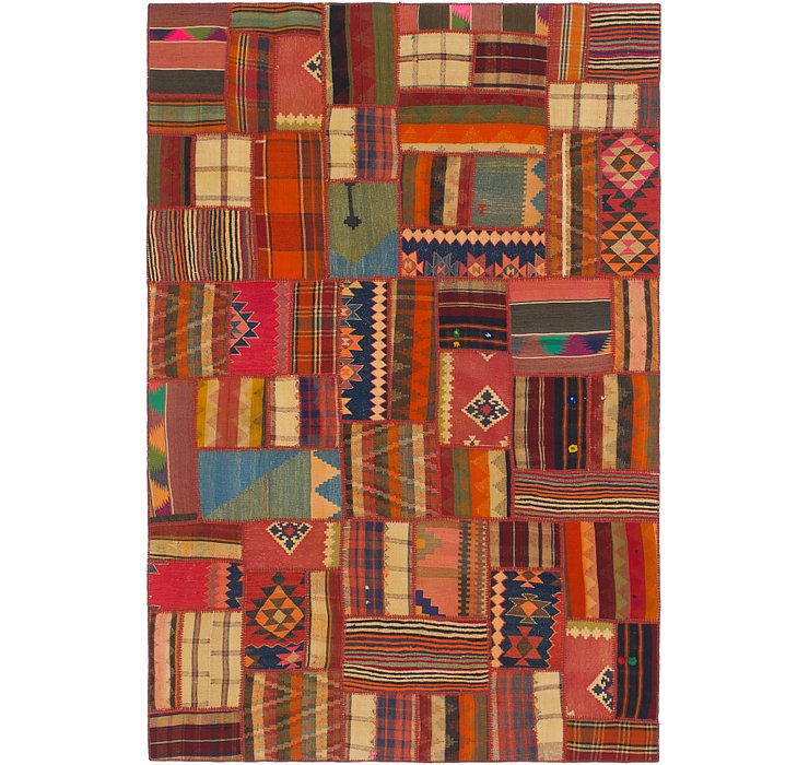 6' 9 x 10' 2 Kilim Patchwork Rug