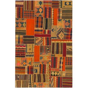 6' 8 x 10' 2 Kilim Patchwork Rug