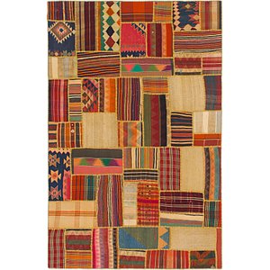 Unique Loom 6' 5 x 9' 10 Kilim Patchwork Rug