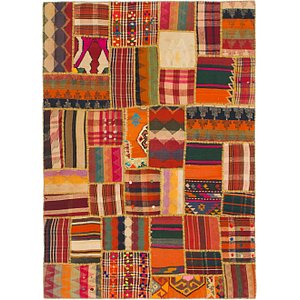 5' 8 x 8' Kilim Patchwork Rug