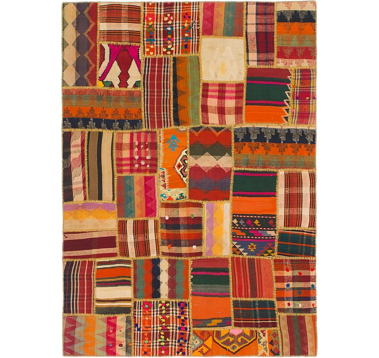 5' 8 x 8' Kilim Patchwork Rug
